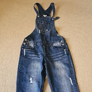 Bongo distressed denim overalls.  Sz L